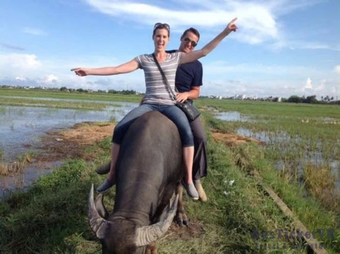 Rowing Basket Boat & Riding Buffalo (Day trip 2.5 hours) - Slide 5
